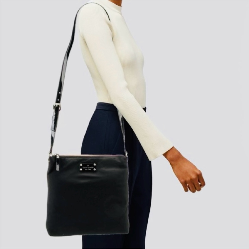 Kate Spade Black Nylon Adjustable Crossbody Bag